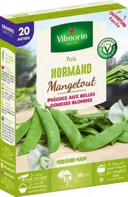 Graines de pois variété "Normand" Vilmorin semis de février à avril et d'octobre à novembre