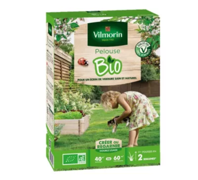Graines de gazon bio à semer Vilmorin 1kg