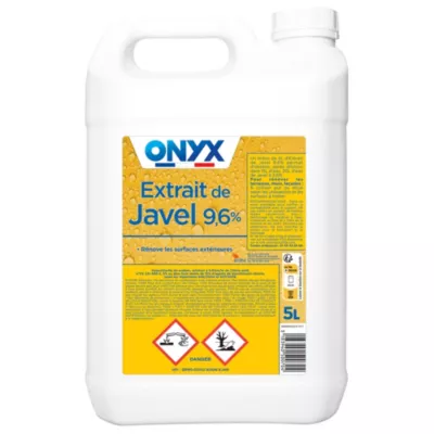 Extrait de javel 9,6% 36° murs, terrasses, façades, sanitaires Onyx 5L