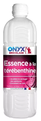 Essence à la térébenthine pour peinture, carrelage et bois Onyx Bricolage 1L
