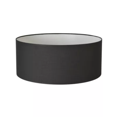 Abat-jour cylindre en côton noir Ø40cm Corep