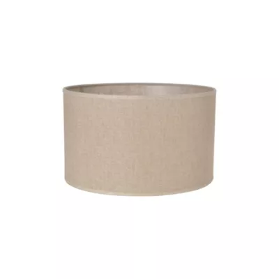 Abat-jour cylindre en toile de jute beige Ø30cm Corep
