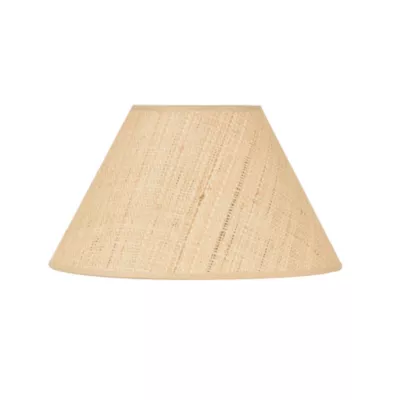 Abat-jour conique toile de jute beige lin Ø40cm Corep