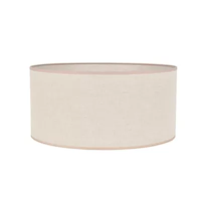Abat-jour cylindre en côton beige Ø40cm Corep