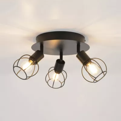 Plafonnier spot 3 lumières E14 40W Corep Owen H.21 x Ø24 cm