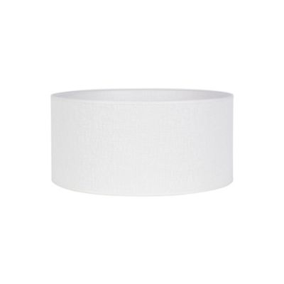Abat-jour cylindre en coton bouclé blanc Ø40cm Corep