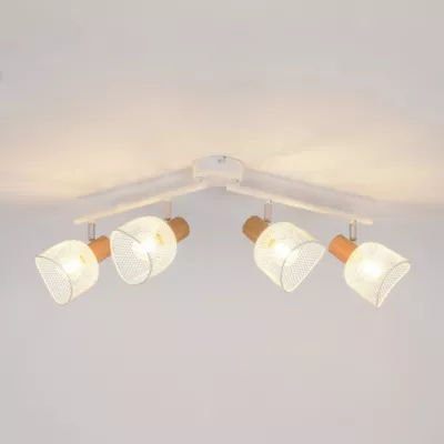 Réglette spot 4 lumières E14 25W Corep Ottawa blanc L.70 x L.18 x H.17 cm