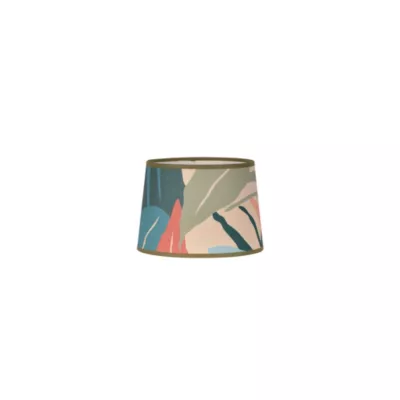 Abat-jour cylindre Montara tissu feuillage Ø20cm Corep