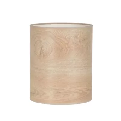 Abat-jour tube effet bois Ø25cm Corep