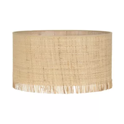 Abat-jour cylindre Ibiza en raphia naturel Ø40cm Corep