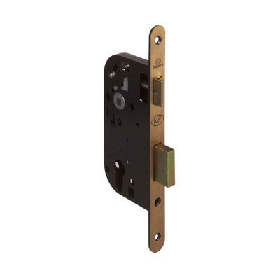 Serrure à encastrer avec cylindre Bricard bout carré noir axe 50 mm