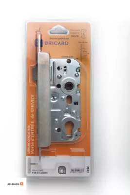 Serrure à mortaiser pêne Bricard axe 55 mm droite, sans cylindre