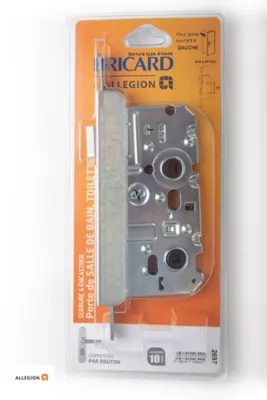 Serrure à mortaiser bec de cane à condamnation Bricard axe 55 mm gauche
