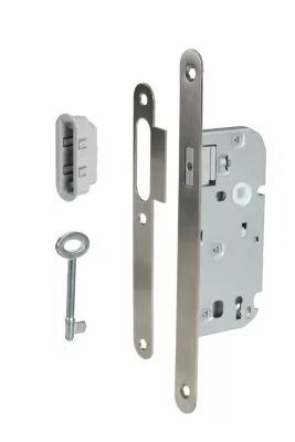 Serrure à encastrer monopoint axe 40 - Pêne aimanté - Entraxe 70 mm - Pour porte d'intérieure à clé