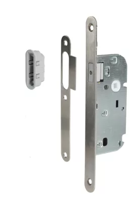 Serrure à encastrer monopoint axe 40 - Pêne aimanté - Entraxe 70 mm - Pour porte d'intérieure sans clé