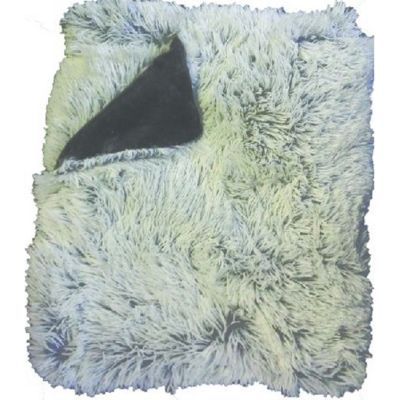 Plaid Rosie fausse fourrure gris 130 x 160 cm