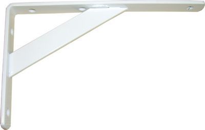 Equerre lourde charge acier époxy blanc 12,5 x 20 cm