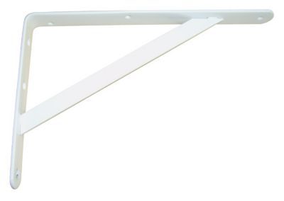 Equerre lourde charge acier époxy blanc 20 x 30 cm