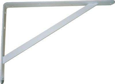 Equerre lourde charge acier époxy blanc 25 x 40 cm