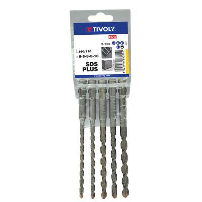 Lot de 5 forets SDS+ 160 mm