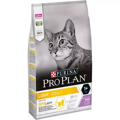 Croquettes pour chat adulte Pro Plan Light Adult Optilight riche en dinde 3kg