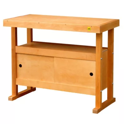 Etabli bois Outifrance 2 portes coulissantes rangement 80 litres L.100 x l.50 x H.90 cm