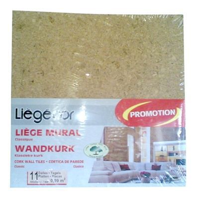 11 dalles de liège Liegedecor classique - 30 x 30 cm ép.2 mm