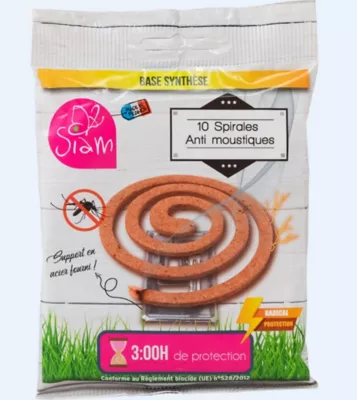 10 spirales extérieur anti moustiques Siam