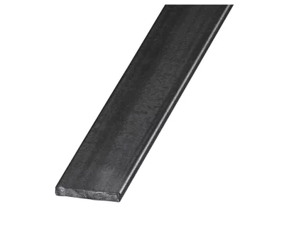 Plat acier verni 40 x 8 mm, 2 m Gris