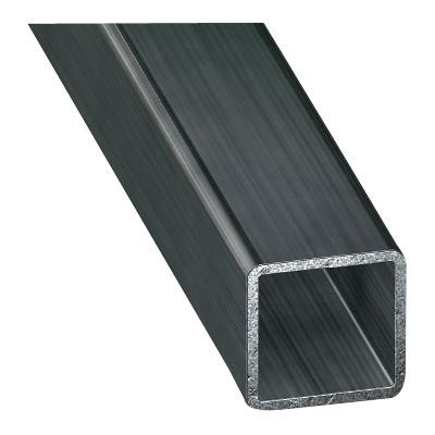 Tube carré acier verni 16 x 16 mm, 2 m