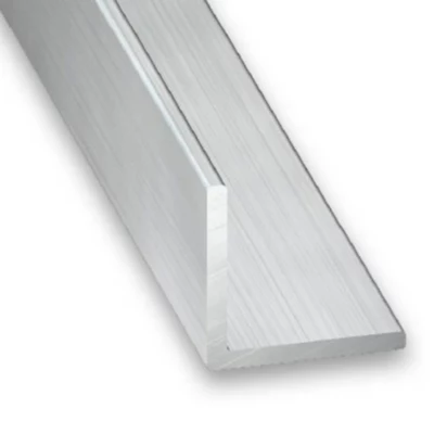 Cornière inégale aluminium brut 20 x 15 mm. Ep. 1,5 mm. Longueur 2 m