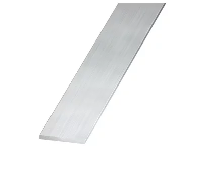 Plat aluminium brut effet argenté 20 x 2 mm, 1 m