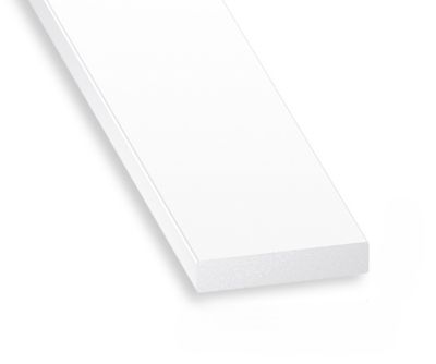 Plat en PVC CQFD 2002-80530 blanc l.190 x Ép.30 mm longueur 1 m