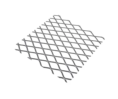 Tôle métal déployé acier brut Mailles 16 mm, 50 x 25 cm