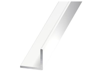 Cornière égale aluminium laqué blanc 25 x 25 mm, 1 m