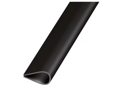 Serre feuillet PVC noir 15 mm, 1 m Polychlorure de vinyle (PVC)