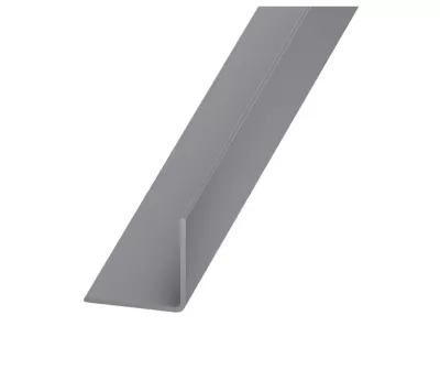 Cornière PVC gris aluminium 15 x 15 mm, 2 m