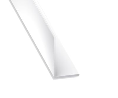 Cornière inégale PVC blanc 15 x 25mm, L. 2 m CQFD