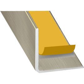 Cornière PVC inox auto-adhésive 20 x 20 mm, 2.60 m