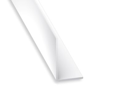 Cornière inégale PVC blanche 40 x 10mm, L. 2 m CQFD