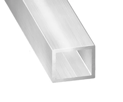 Tube rectangulaire aluminium argent 4 cm CQFD