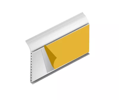 Plinthe adhésive PVC blanc 60 mm, 2,5 m