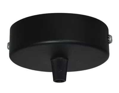 Pavillon de plafond cylindrique Tibelec métal noir Ø90 x H.25 mm