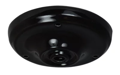 Pavillon céramique noir Ø10,5 x H. 3cm Tibelec