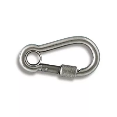 Porte-mousqueton à vis Chapuis inox 80 mm