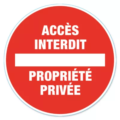 Disque de signalisation "Propriété privée" Ø17