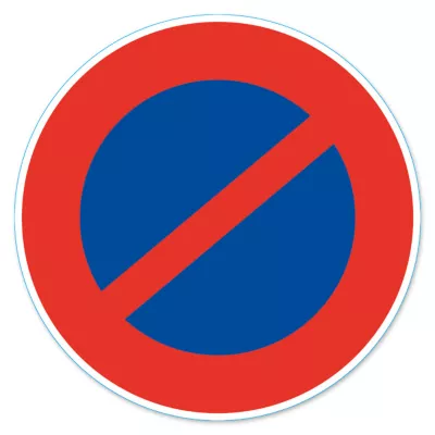 Disque de signalisation "Stationnement interdit" ø17 cm