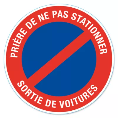 Disque de signalisation "Sortie de voiture" Ø28