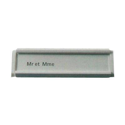 Plaquette d'identité Chapuis ID1 en PVC blanc L.94 x H.28 x Ép.8 mm