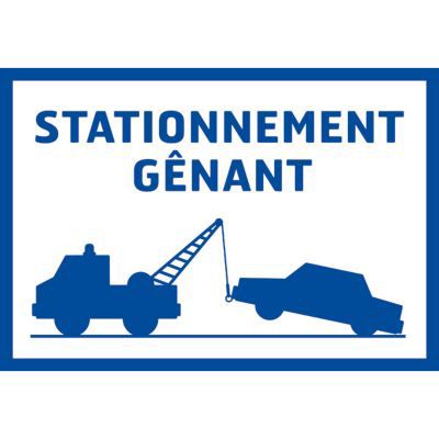 Panneau de signalisation "Stationnement gênant" Chapuis